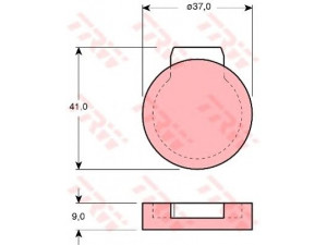 TRW GDB272 stabdžių trinkelių rinkinys, stovėjimo stabdys 
 Stabdžių sistema -> Rankinis stabdys
75530823, 95549354, 95549355, 95663072