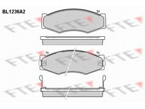 FTE BL1236A2 stabdžių trinkelių rinkinys, diskinis stabdys 
 Techninės priežiūros dalys -> Papildomas remontas
41060-03R85, 41060-03R86, 41060-11P26
