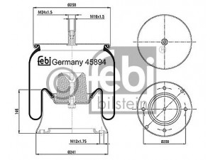 FEBI BILSTEIN 45894 dėklas, pneumatinė pakaba
942 320 59 21