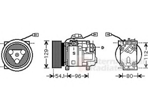VAN WEZEL 2700K233 kompresorius, oro kondicionierius 
 Oro kondicionavimas -> Kompresorius/dalys
GJ6F-61-K00, GJ6F-61-K00A, GJ6F61K00
