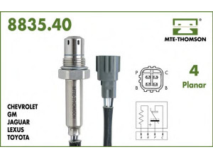 MTE-THOMSON 8835.40.072 lambda jutiklis 
 Variklis -> Variklio elektra
89465-06040, 89465-06090, 89465-20510