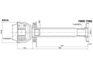 ASVA VWIR-T5M2 jungčių komplektas, kardaninis velenas 
 Ratų pavara -> Sujungimai/komplektas
7H0498104G, 7H0498104GX, 7H0498104G