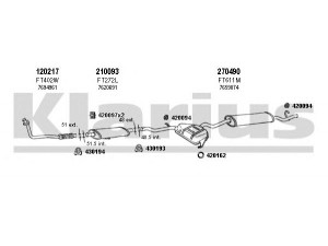 KLARIUS 330505E išmetimo sistema 
 Išmetimo sistema -> Išmetimo sistema, visa