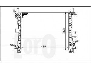 LORO 017-017-0014 radiatorius, variklio aušinimas 
 Aušinimo sistema -> Radiatorius/alyvos aušintuvas -> Radiatorius/dalys
1061185, 1093713, 1132658, 98AB8005JB