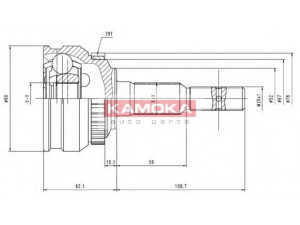 KAMOKA 6956 jungčių komplektas, kardaninis velenas 
 Ratų pavara -> Sujungimai/komplektas
374003, 374241, 374262, 90496368