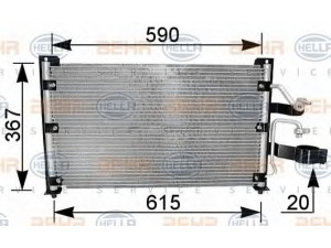 HELLA 8FC 351 037-211 kondensatorius, oro kondicionierius 
 Oro kondicionavimas -> Kondensatorius
96211815, 96394346, 96207354, 96211815