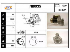 SNRA NI9035 starteris
M2T20771, 2330010T01, 2330010T02