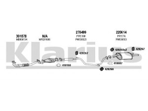 KLARIUS 700030E išmetimo sistema 
 Išmetimo sistema -> Išmetimo sistema, visa