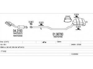 MTS C220009011426 išmetimo sistema 
 Išmetimo sistema -> Išmetimo sistema, visa