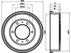 HELLA 8DT 355 301-541 stabdžių būgnas 
 Stabdžių sistema -> Būgninis stabdys -> Stabdžių būgnas
1954475, 432060F001