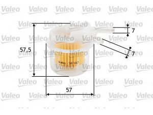 VALEO 587017 kuro filtras 
 Techninės priežiūros dalys -> Papildomas remontas
23300-15010, 2330015010, FF5236