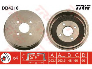 TRW DB4216 stabdžių būgnas 
 Stabdžių sistema -> Būgninis stabdys -> Stabdžių būgnas
3296108, 32961088