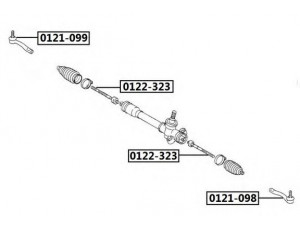 ASVA 0121-099 skersinės vairo trauklės galas 
 Vairavimas -> Vairo mechanizmo sujungimai
45046-09120, 45046-59025, 45046-59026