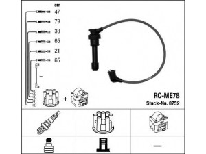 NGK 8752 uždegimo laido komplektas 
 Kibirkšties / kaitinamasis uždegimas -> Uždegimo laidai/jungtys
MD 193 980, MD 346 850, MD156560