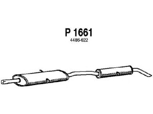 FENNO P1661 galinis duslintuvas 
 Išmetimo sistema -> Duslintuvas
4486622, 4486632