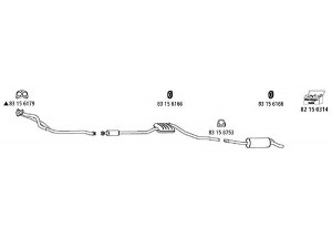 HJS Fo_458 išmetimo sistema 
 Išmetimo sistema -> Išmetimo sistema, visa