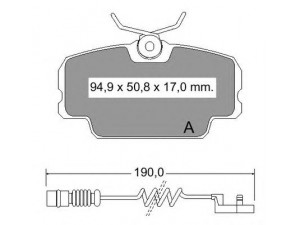 VEMA 832971 stabdžių trinkelių rinkinys, diskinis stabdys