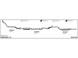 IMASAF 525000220 išmetimo sistema 
 Išmetimo sistema -> Išmetimo sistema, visa