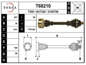 EAI T68210 kardaninis velenas
441407272M