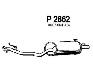 FENNO P2862 galinis duslintuvas 
 Išmetimo sistema -> Duslintuvas
18031-SM4505, 18307-SM4A33, 18307-SM4A34