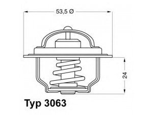 WAHLER 3063.75 termostatas, aušinimo skystis 
 Aušinimo sistema -> Termostatas/tarpiklis -> Thermostat
1337 20