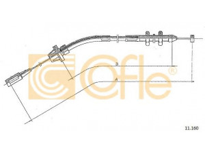COFLE 11.160 akceleratoriaus trosas 
 Kuro mišinio formavimas -> Karbiuratorius, sistema -> Valdymo sąsajos/amortizatorius/kameros
35411116161, 35411154821