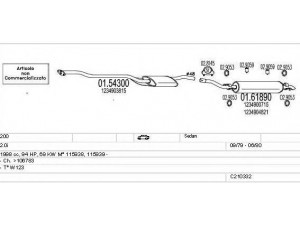 MTS C210332007283 išmetimo sistema 
 Išmetimo sistema -> Išmetimo sistema, visa