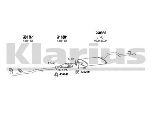 KLARIUS 220032E išmetimo sistema 
 Išmetimo sistema -> Išmetimo sistema, visa