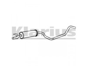 KLARIUS 260498 vidurinis duslintuvas 
 Išmetimo sistema -> Duslintuvas
5852815, 5852817, 852009, 90467569