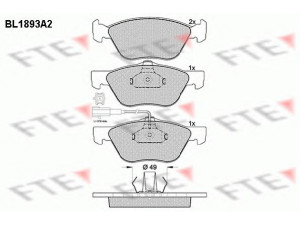 FTE BL1893A2 stabdžių trinkelių rinkinys, diskinis stabdys 
 Techninės priežiūros dalys -> Papildomas remontas
77362229, 77362231, 77362674, 77362683