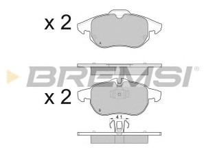 BREMSI BP3014 stabdžių trinkelių rinkinys, diskinis stabdys 
 Techninės priežiūros dalys -> Papildomas remontas
77363604, 77364224, 1605088, 1605094