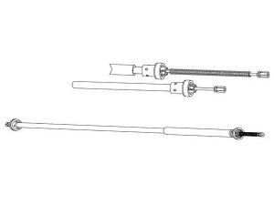 KAWE RT02289 trosas, stovėjimo stabdys 
 Stabdžių sistema -> Valdymo svirtys/trosai
6001547168, 6001547168