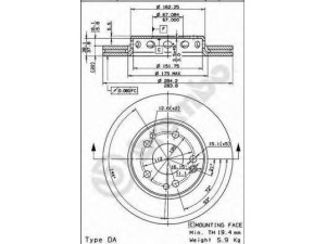 BREMBO 09.5926.20 stabdžių diskas 
 Stabdžių sistema -> Diskinis stabdys -> Stabdžių diskas
1244211412, 1244212312