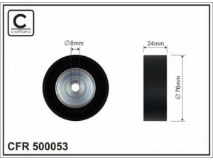 CAFFARO 500053 kreipiantysis skriemulys, V formos rumbuotas diržas 
 Diržinė pavara -> V formos rumbuotas diržas/komplektas -> Laisvasis/kreipiamasis skriemulys
6G9N 11948 AC, 6G9N-11948-AD, 31216066