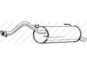BOSAL 278-871 galinis duslintuvas 
 Išmetimo sistema -> Duslintuvas
17405-76071, 17405-76072
