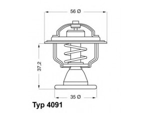 WAHLER 4091.82D termostatas, aušinimo skystis 
 Aušinimo sistema -> Termostatas/tarpiklis -> Thermostat
435 1196, 440 9254, 440 9254, 4355 8460