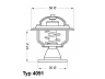 WAHLER 4091.82D termostatas, aušinimo skystis 
 Aušinimo sistema -> Termostatas/tarpiklis -> Thermostat
435 1196, 440 9254, 440 9254, 4355 8460