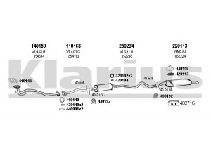 KLARIUS 390335E išmetimo sistema 
 Išmetimo sistema -> Išmetimo sistema, visa