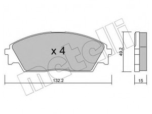 METELLI 22-0236-0 stabdžių trinkelių rinkinys, diskinis stabdys 
 Techninės priežiūros dalys -> Papildomas remontas