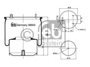 FEBI BILSTEIN 38503 dėklas, pneumatinė pakaba 
 Pakaba -> Pneumatinė pakaba
1266 382, 1697 682