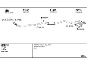 FENNO AU804 išmetimo sistema 
 Išmetimo sistema -> Išmetimo sistema, visa