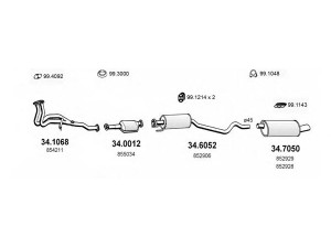 ASSO ART1578 išmetimo sistema 
 Išmetimo sistema -> Išmetimo sistema, visa