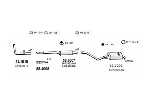 ASSO ART2604 išmetimo sistema 
 Išmetimo sistema -> Išmetimo sistema, visa
