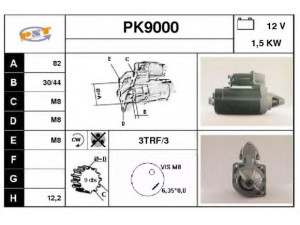 SNRA PK9000 starteris
E100N15/12, M2,5Z91200