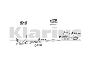 KLARIUS 270555E išmetimo sistema 
 Išmetimo sistema -> Išmetimo sistema, visa