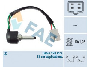 FAE 24616 stabdžių žibinto jungiklis 
 Stabdžių sistema -> Stabdžių žibinto jungiklis
93810-29100