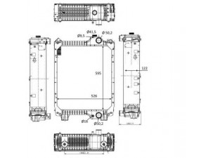 NRF 58571 radiatorius, variklio aušinimas
84160716, 87575996, 87575998, 87737096
