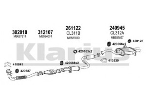 KLARIUS 210245E išmetimo sistema 
 Išmetimo sistema -> Išmetimo sistema, visa