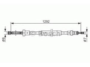 BOSCH 1 987 477 427 trosas, stovėjimo stabdys 
 Stabdžių sistema -> Valdymo svirtys/trosai
4745 89, 4745 89, 4745 89