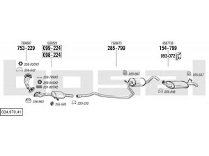 BOSAL 034.970.41 išmetimo sistema 
 Išmetimo sistema -> Išmetimo sistema, visa